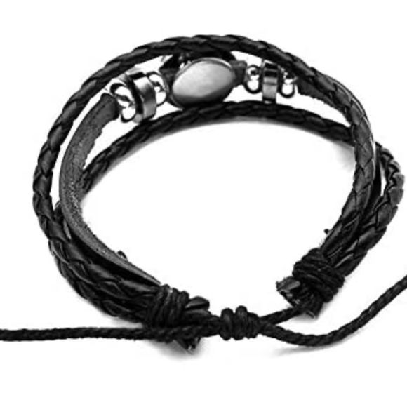 New Genuine Leather Libra Birthday Zodiac Sign Bracelet - Picture 3 of 5